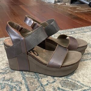 OTBT Brown Wedge Sandals